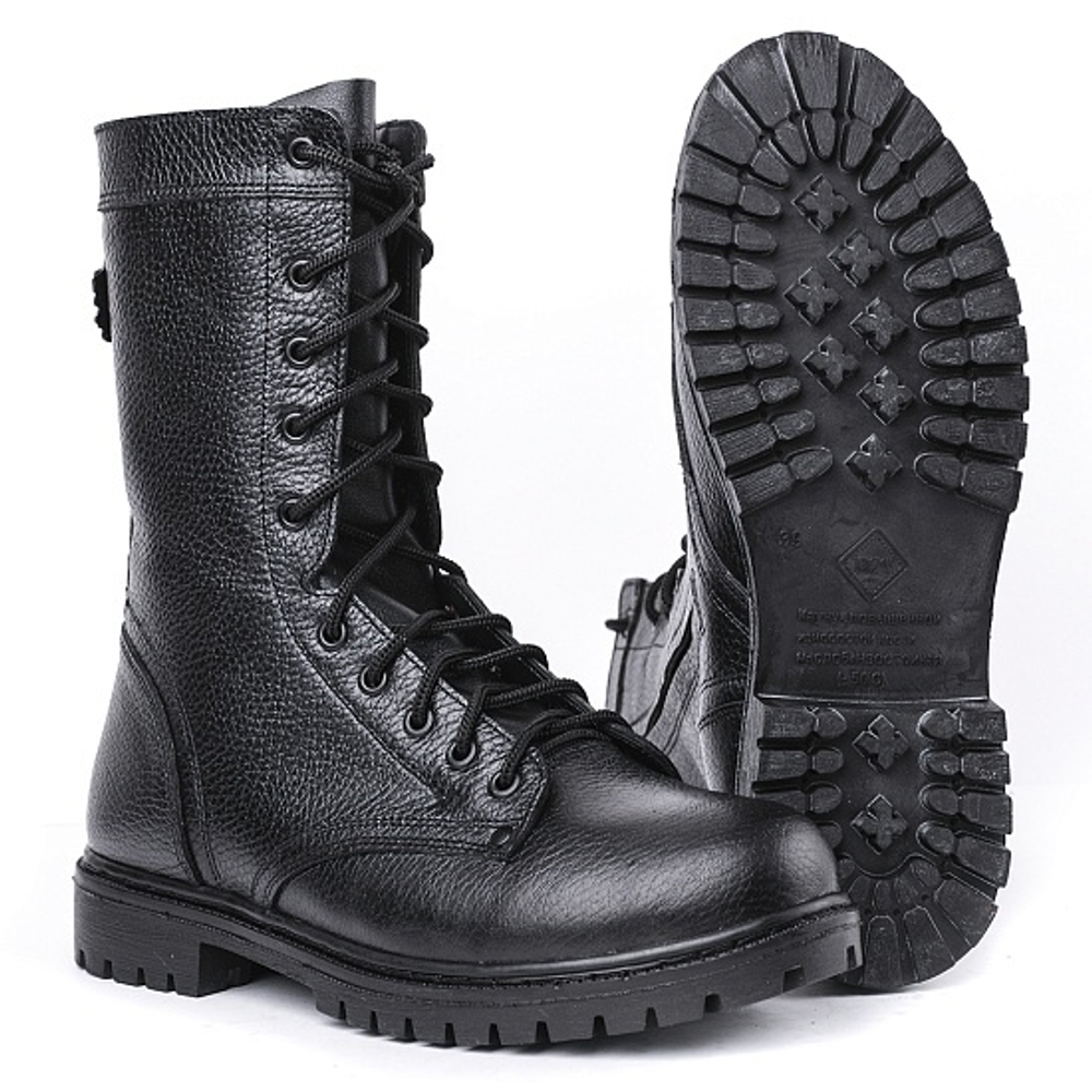 Берцы демисезонные ДОФ 0051-01 из хромовой кожи