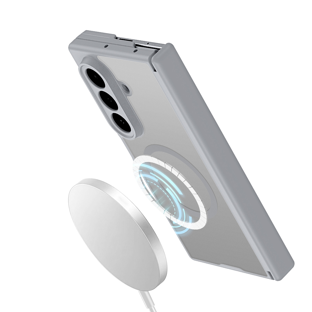 Усиленный чехол серого цвета с MagSafe для Samsung Z TriFold, серия Expn Series Magnetic от Dux Ducis