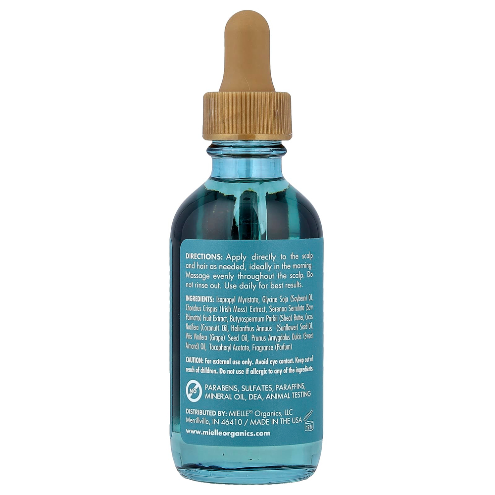 Mielle, масло для кожи головы и волос, от выпадения волос, с морским мхом, 59 мл (2 жидк. унции)