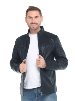 Мужская кожаная куртка / натуральная кожа ягненка / Турция