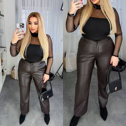 Брюки кожаные УК-379 Фабрика Моды Фото 1