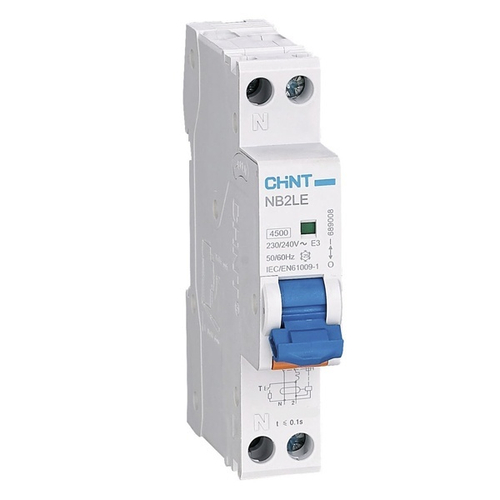 Дифференциальный автомат 1P+N C6А 30мА тип АС однофазный электронный 6кА 1 модуль NB2LE Chint (дифавтомат, АВДТ) 689000