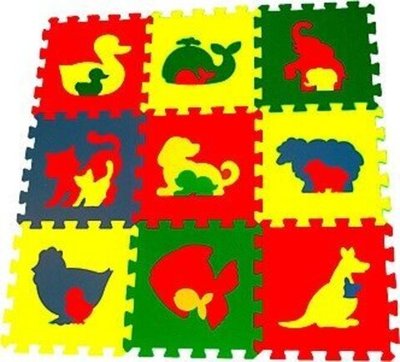 Набор мягких плиток разной тематики 33х33х9