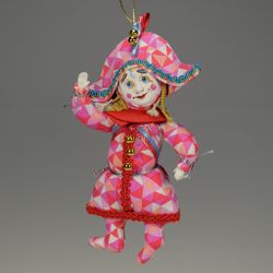 Ёлочная игрушка Арлекин в треуголке