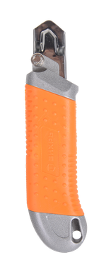 Нож с выдвижным лезвием 25 мм, металлический корпус, автоматический фиксатор, Вихрь