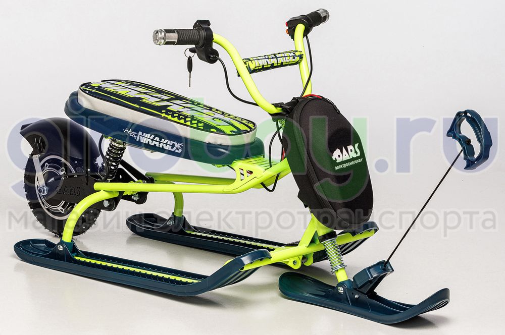 Детский электроснегокат BARS Lite 500W - Зеленый фото Детский электроснегокат BARS Lite 500W - Зеленый фото фото №2