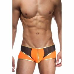 Мужские трусы хипсы оранжево-черные Cosmos Colors  L30OBG