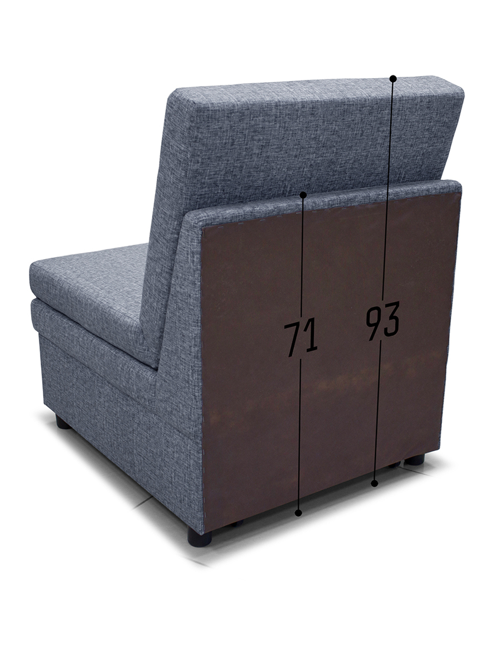 Кресло-кровать Экономик, велюр Rich Grey, купон Тигр