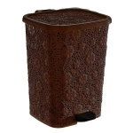 Ведро мусорное с педалью 12 л АЖУРНОЕ коричневое