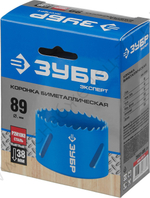 ЗУБР 89 мм, сталь Р6М5, Биметаллическая коронка (29531-089)