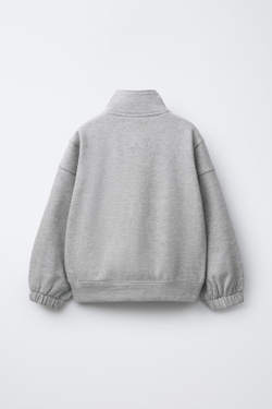 ZARA X CHAMPION ® ТОЛСТОВКА С НАДПИСЬЮ, СЕРЫЙ МЕЛАНЖ