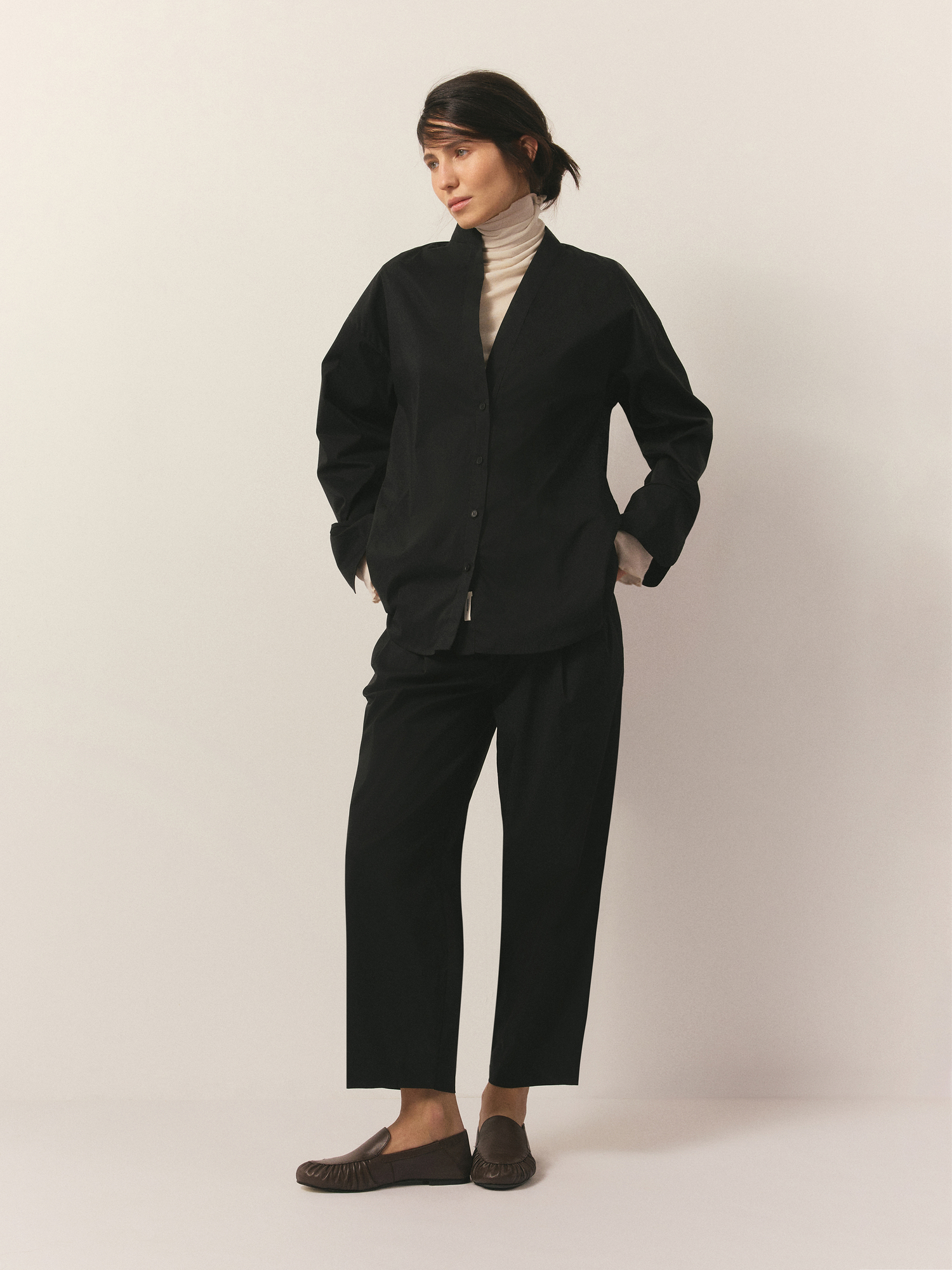 Брюки укороченные из хлопка