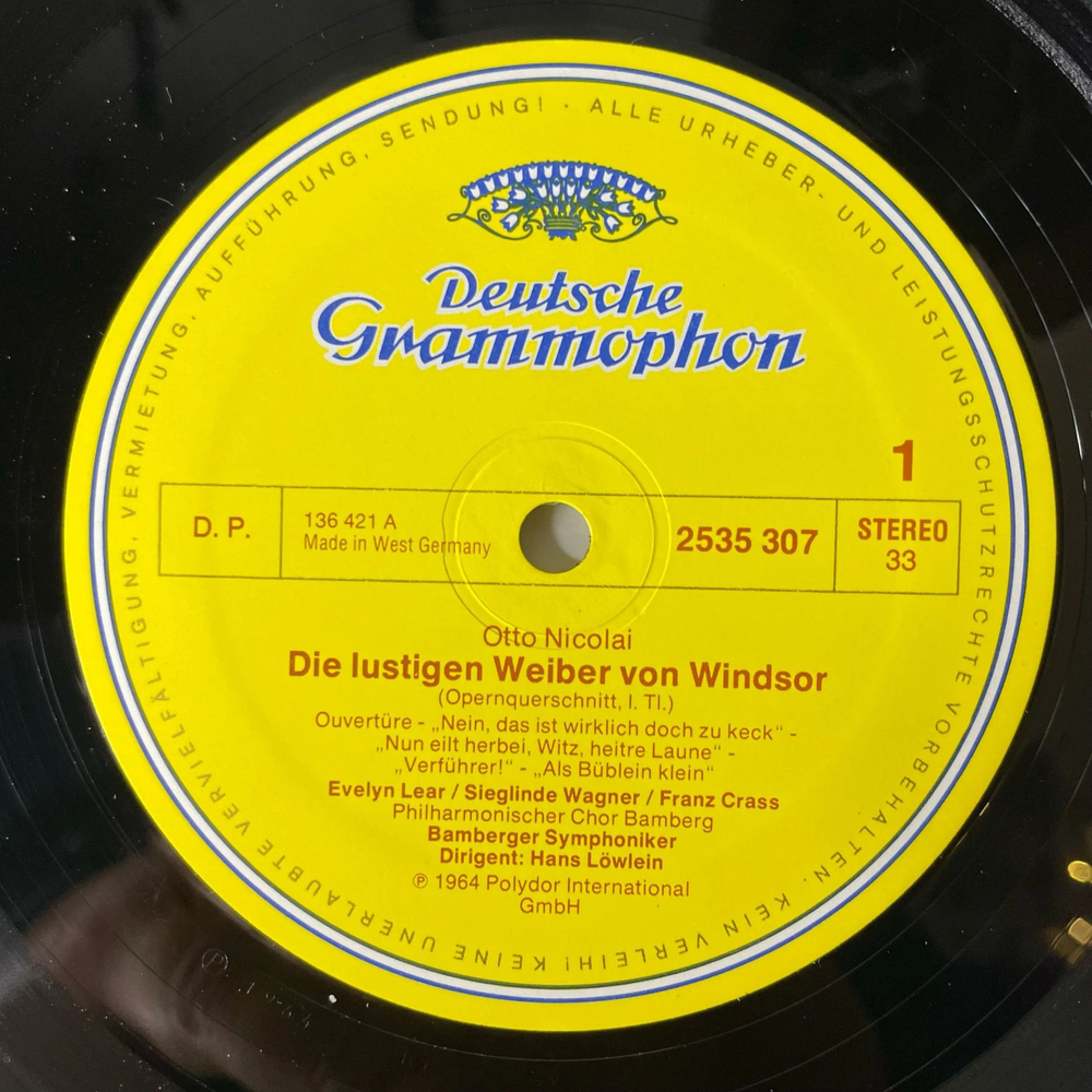 Винтажная виниловая пластинка LP Опера Виндзорские Проказницы Otto Nicolai, Caterina Alda, Die Lustigen Weiber Von Windsor (Германия 1978)