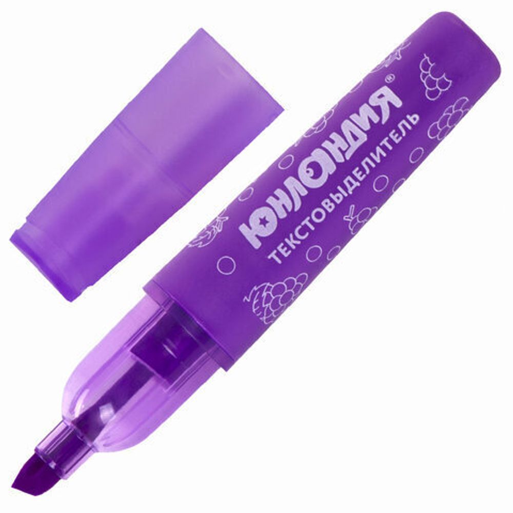 Набор текстовыделителей ЮНЛАНДИЯ 4 шт., АССОРТИ, "ФРУКТЫ", АРОМАТИЗИРОВАННЫЕ, линия 1-5 мм, 151908