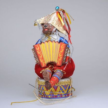 Интерьерная кукла Медведь на барабане