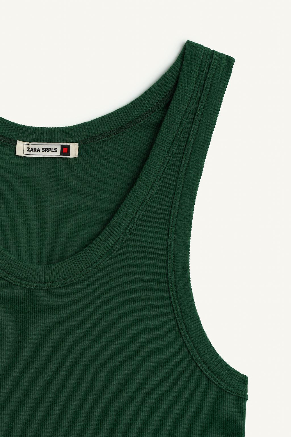 ZARA ТОП БЕЗ РУКАВОВ, ЗЕЛЕНЫЙ