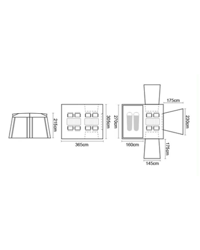 Палатка Naturehike Village 13 Quick-opening, автоматическая 5-8-местная