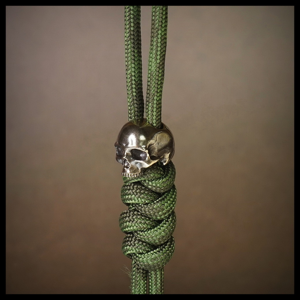 Темлячная бусина "Хищник + Черепок" для ножей , латунь