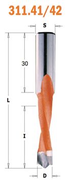 Сверло HW (8x35x70 мм; Z 2+2; S 10x30 LH) для присадочного станка CMT 311.080.42