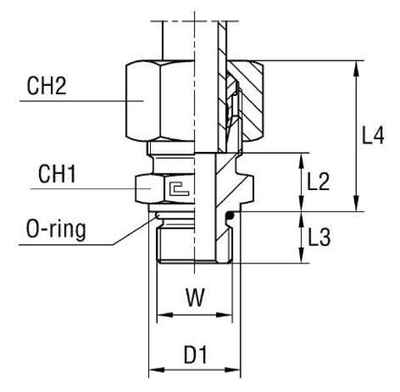 Штуцер FA DL15 UNF 3/4 (в сборе)