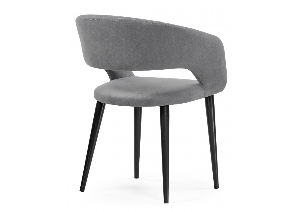 Стул на металлокаркасе Woodville Торган катания сильвер, ножки черные