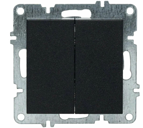 ВЫКЛЮЧАТЕЛЬ ДВОЙНОЙ ОДНОСТОРОННИЙ / ЧЕРНЫЙ Arvia Electric