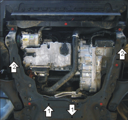 Усиленная защита Motodor картера двигателя, кпп. 2 мм, сталь. для Ford Galaxy 2010-2015,Volvo XC60 2008-2017,Ford Galaxy 2006-2010,Volvo S80 2006-2016,Volvo XC70 2007-2016,Ford S-max 2006-2015,Volvo V70 2007-2016,Volvo S60 2010-2018 арт.02615