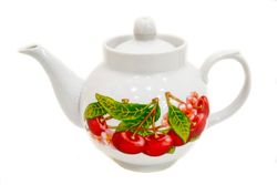 Чайник фарф завар 700 мл Рубин Вишня