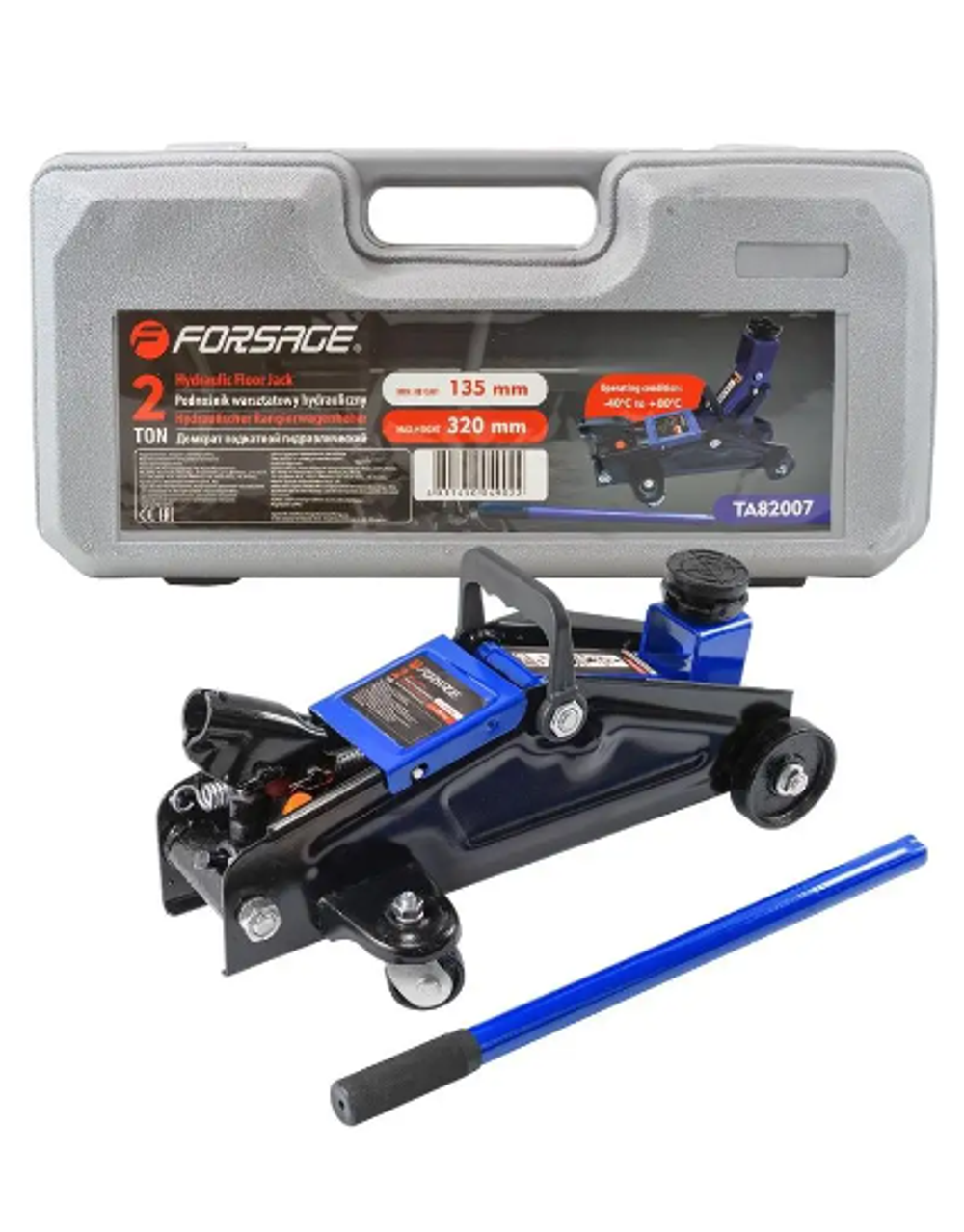 Домкрат подкатной 3,0т Titan (90-370мм)