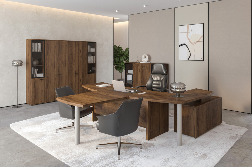 Тумба опорная с 3 ящиками распашными фасадами и нишей ВИНГ (WING)