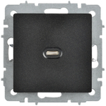 BRITE Розетка USB C 65Вт высокоскоростная зарядка РЮ12-1-БрЧ черный IEK