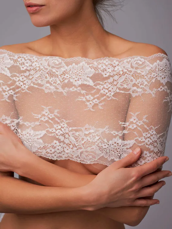 03-289 ОПТ Кружево эластичное 23 см, айвори