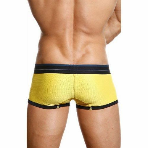 Мужские трусы хипсы желтые в сетку TOOT Nylon Sport Hip Boxer