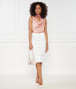 Сатиновая блузка Liu Jo - пудро-розовый(CA4433 T3809)