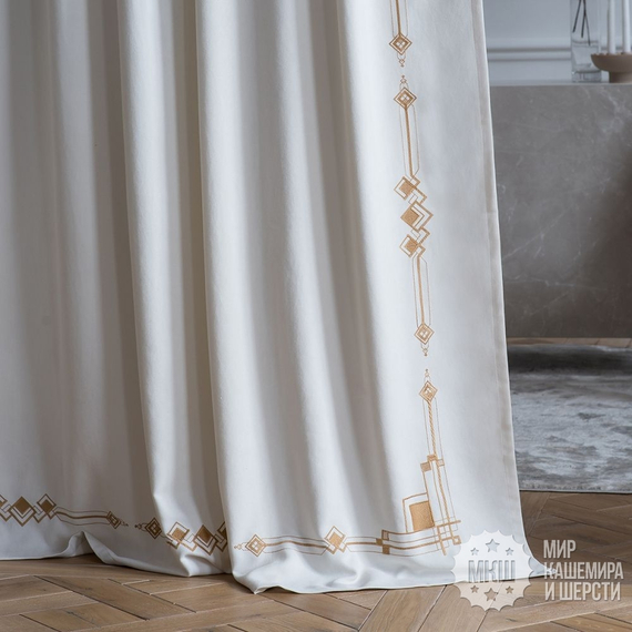 Комплект шторы и покрывало в спальню БРИДД (арт. BL10-306-02) - белый