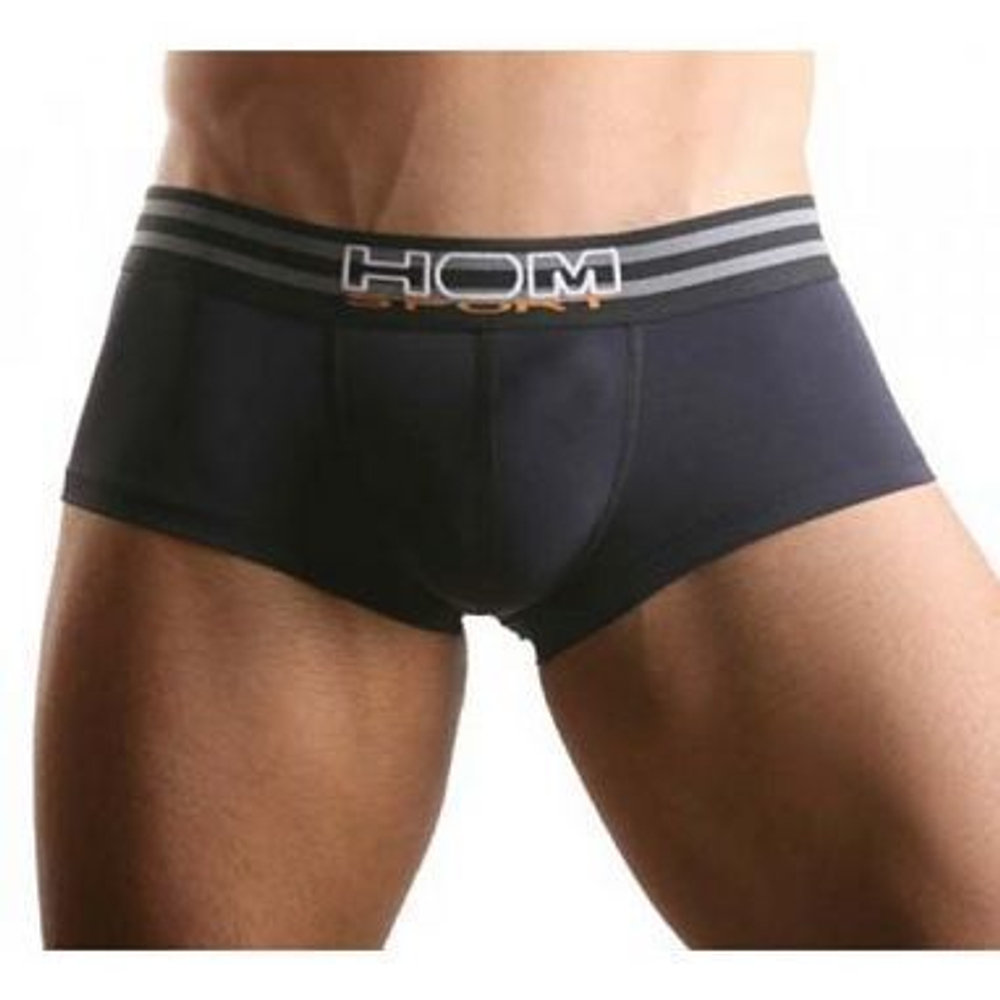 Мужские трусы хипсы черные HOM Sports Color Therapy Trunk Black