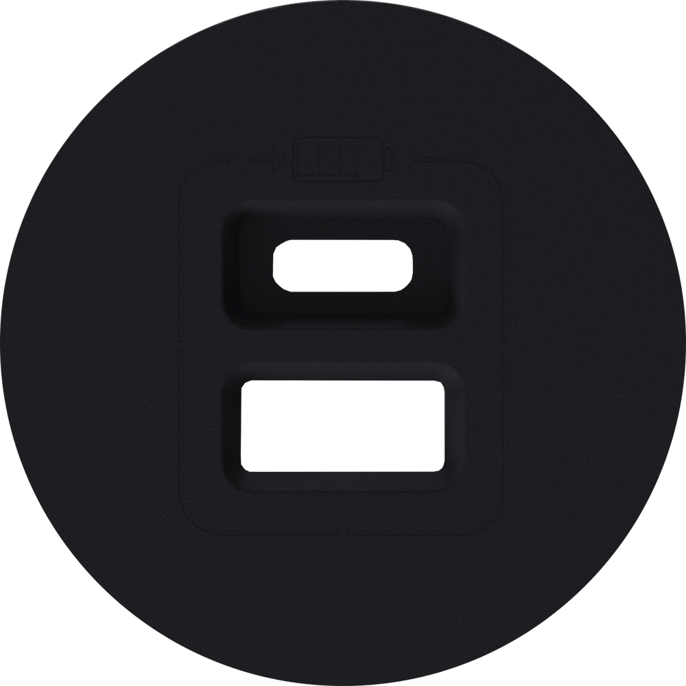Накладка для розеток USB,  матовый карбон,  серия D16