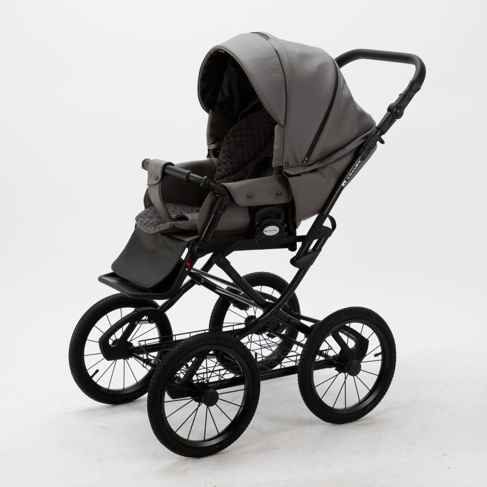 Универсальная детская коляска Adamex Porto Retro Deluxe (100% экокожа) P-SA4 (2в1)