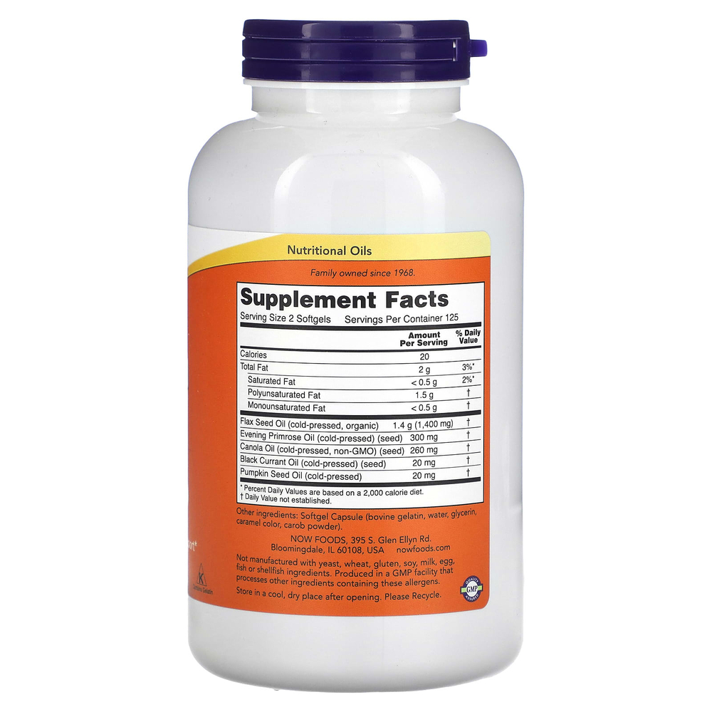 NOW Foods, омега-3-6-9, 250 капсул