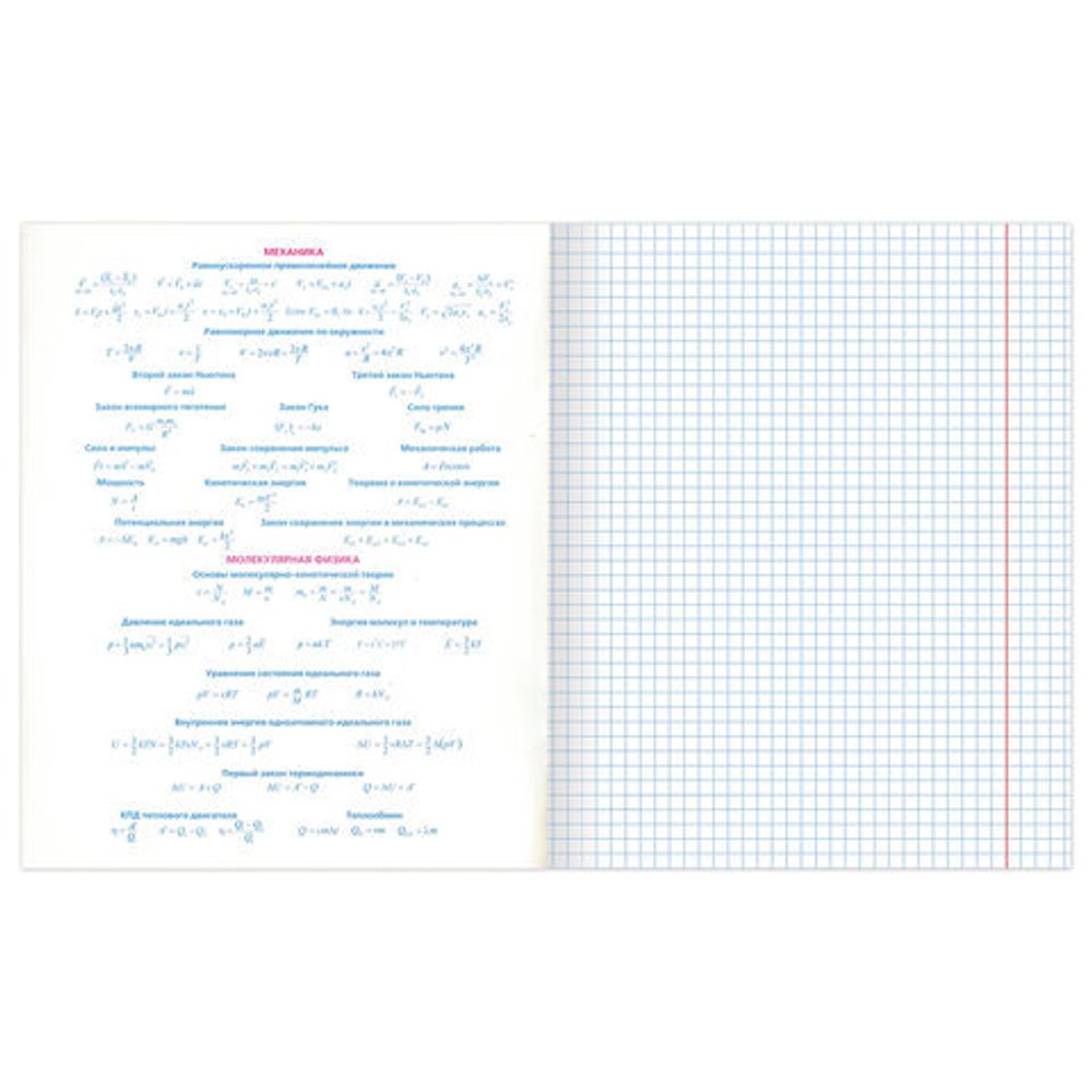 Тетрадь предметная NAVIGATOR 48 листов, выборочный лак, ФИЗИКА, клетка, подсказ, BRAUBERG, 403547