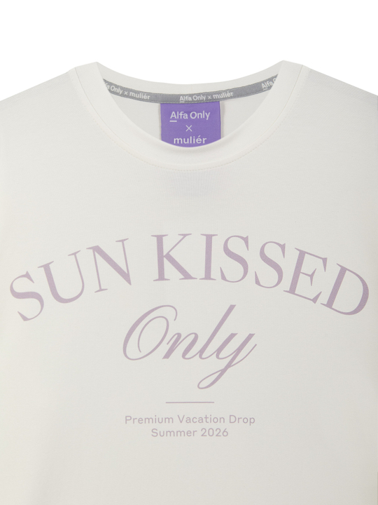 Футболка "Sun kissed only" белая