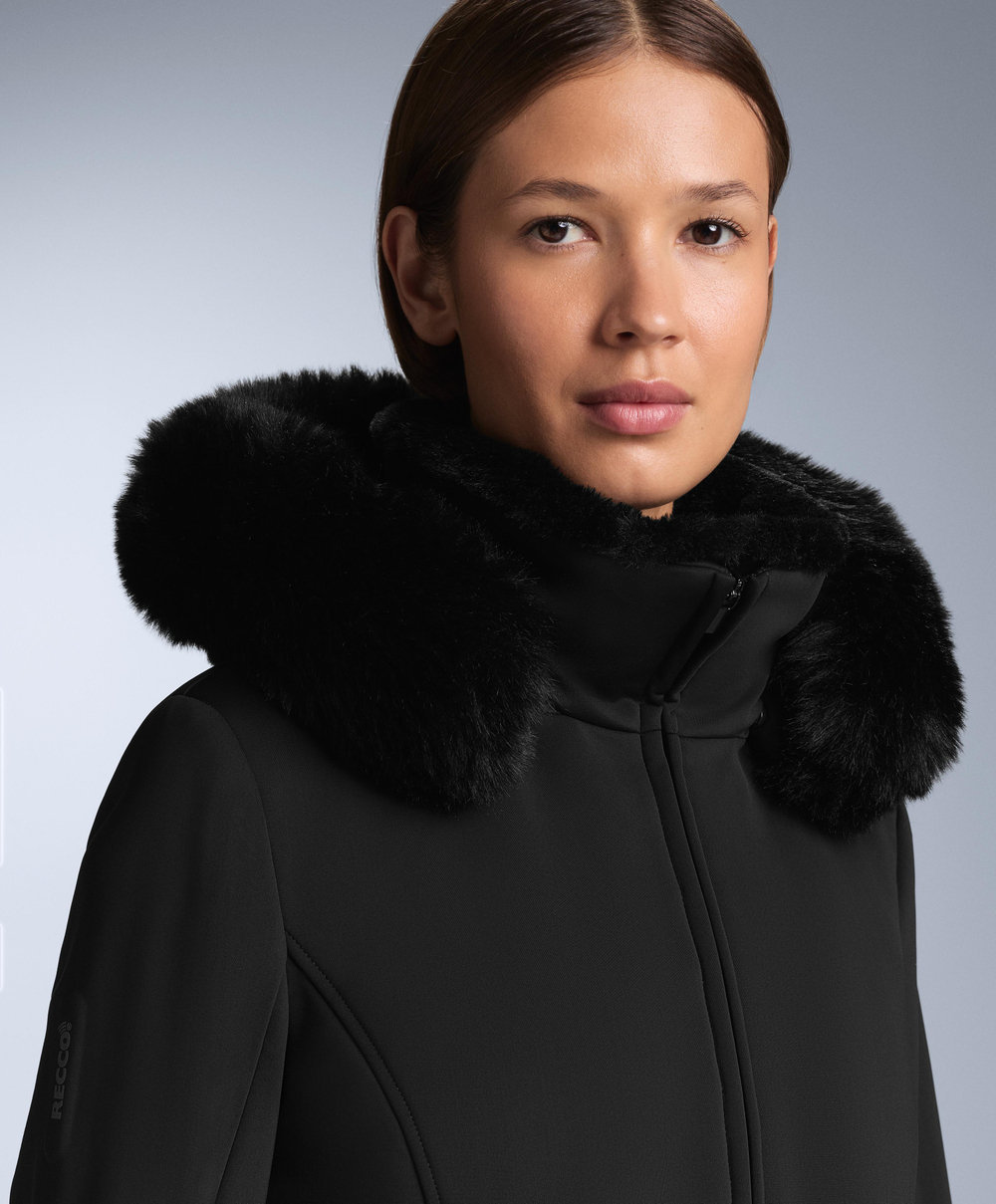 Oysho Супертонкая водонепроницаемая куртка Primaloft® SKI, черный