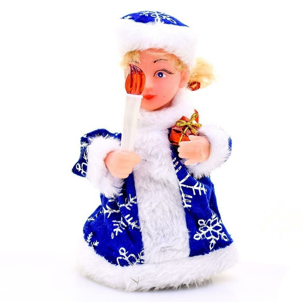 Снегурочка музыкальная 20см, коробка