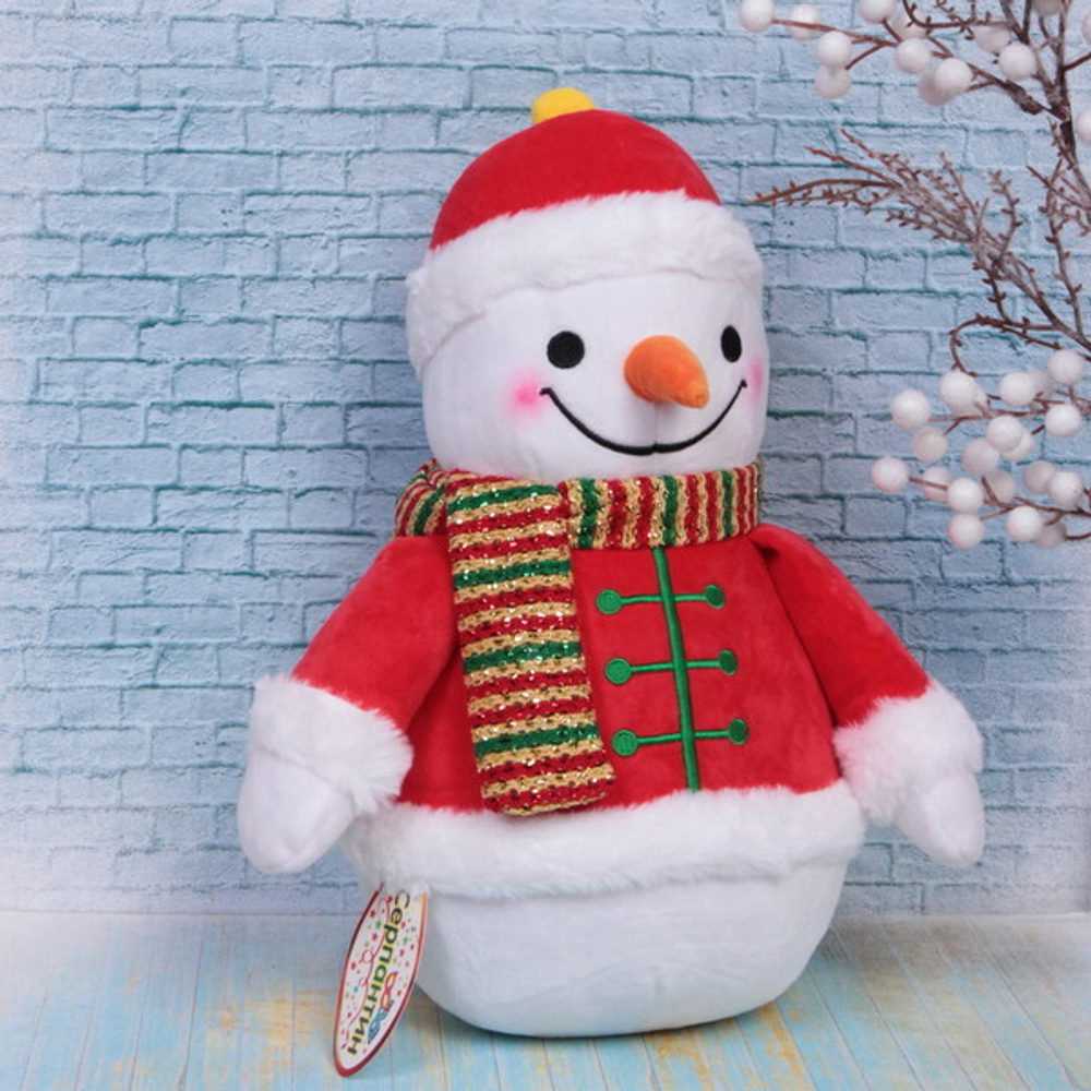 Мягкая игрушка «Улыбчивый Снеговичок», цвет микс, 30 см