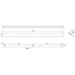 Ручка-профиль накладная L.596мм, отделка черный бархат (матовый)