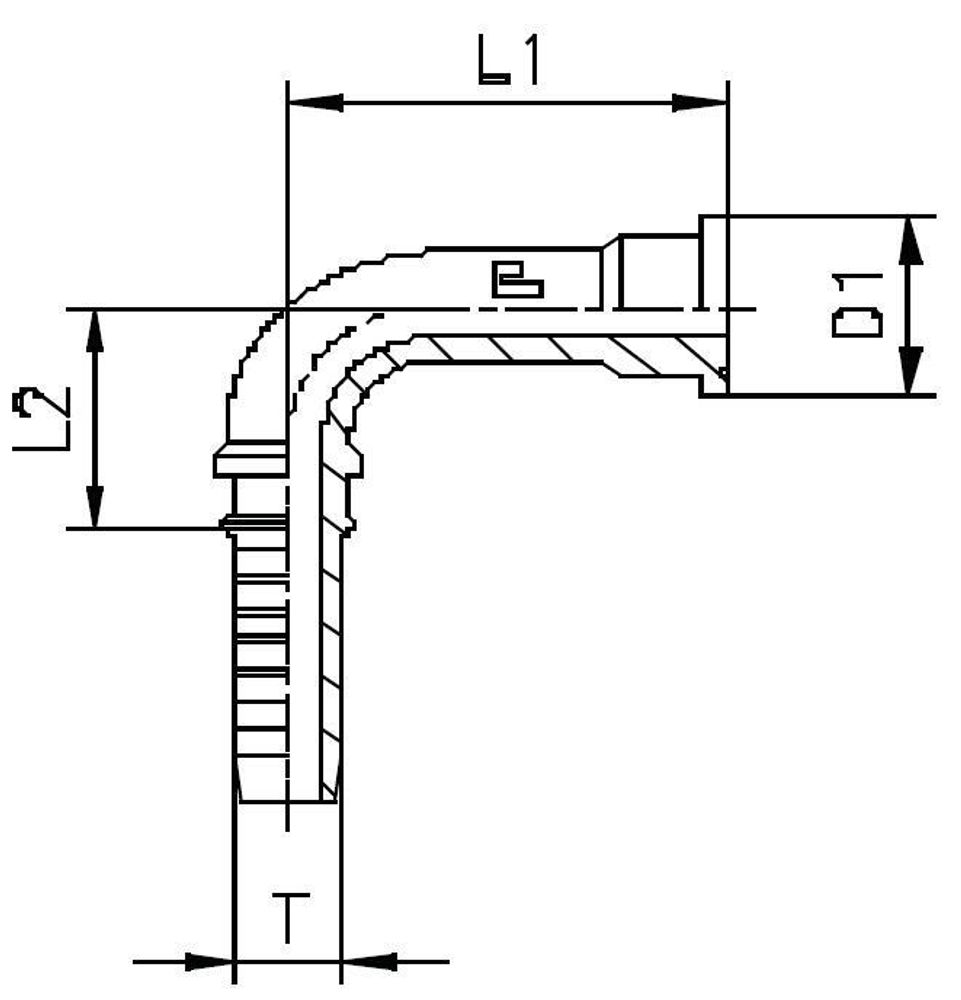 Фитинг DN 12 SFL 3/4 38.1 (90)