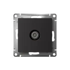 Розетка телевизионная оконечная TV AtlasDesign 1дБ механизм карбон SE ATN001091