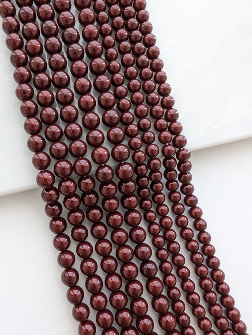 Жемчуг Майорка темный красный