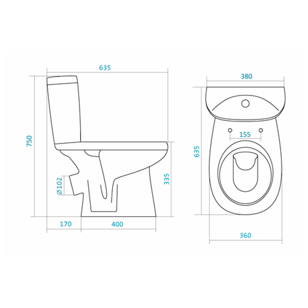 Унитаз напольный Santek Анимо 1.WH30.2.134 схема