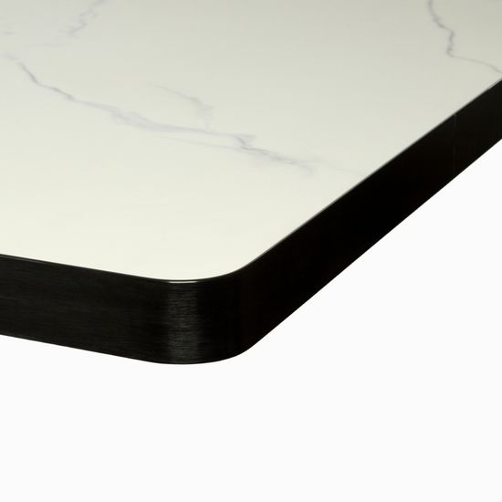 Обеденный стол Rory 260х100 нержавеющая сталь, столешница фарфор